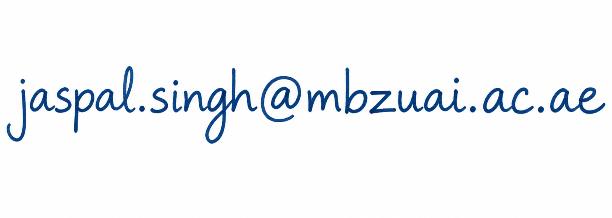 Handwritten contact email address